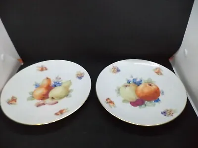 Buy 2 SCHUMANN ARZBERG BAVARIAN Old Vintage Porcelain FRUIT PATT PLATES APPLES PEARS • 10.99£