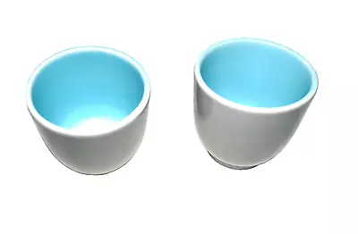 Buy Poole Pottery Pair Of Egg Cups In Twintone C104 Sky Blue And Dove Grey • 8.55£