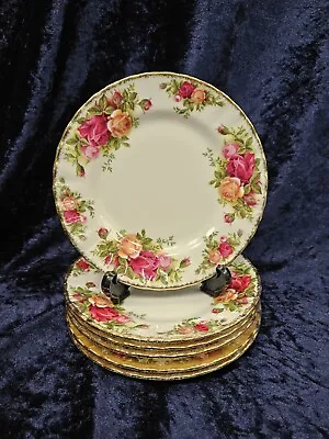 Buy Vintage Royal Albert Old Country Roses Set Of 6 Side Plates • 34£