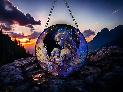 Buy 15cm Heavenly Embrace Ready To Hang Acrylic Stained Glass Window Suncatcher  • 8.49£