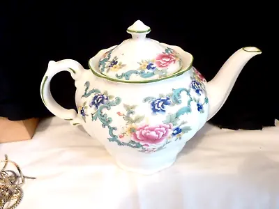 Buy Pretty Vintage Royal Doulton  Floradora Green  Bone China Tea Pot • 79.99£