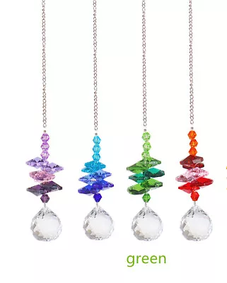 Buy Crystal Ball Colorful Beads Prism Crystal Pendant Suncatcher Window Hanging Gift • 3.19£