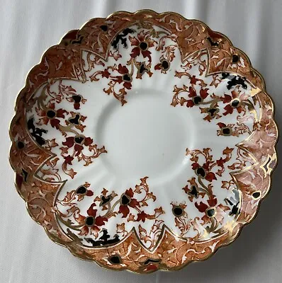 Buy Vintage Victorian Rust Radfords Fenton Bone China Saucer Scalloped Floral 469 • 9.46£