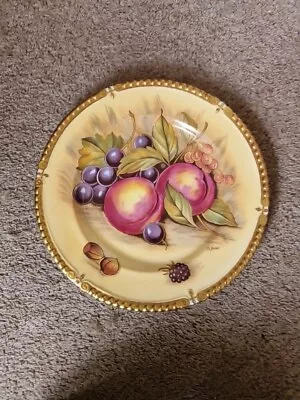 Buy Aynsley  Orchard Gold  Pattern D Jones Signed Cabinet Plate • 50£