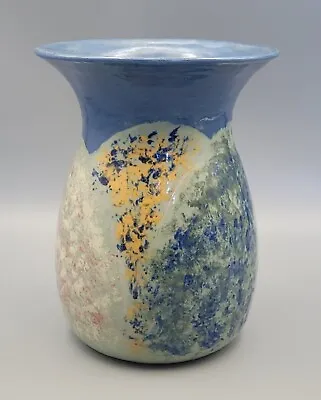 Buy French Studio Pottery Stoneware Hand Painted Monet Style Vase SIGNED VERY GOOD • 16.49£