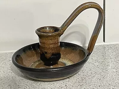 Buy Canterbury Pottery Dark Oatmeal Wee Willie Winkie Chamberstick Candleholder • 21.95£