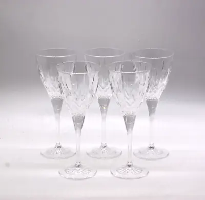 Buy ROYAL DOULTON GLASSES Earlswood Goblets Set Of 5 Cut Glass Wine Glasses • 4.99£