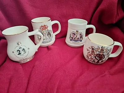 Buy A Collection Of Commemorative Prinknash Pottery Gloucester Royal Mugs • 18£