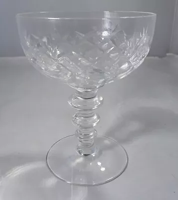 Buy   Vintage  Hand Cut Fancy Stem Crystal Art Deco Style  Champagne Cocktail Glass • 12£