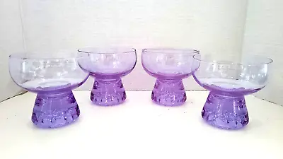 Buy 5 Vintage Purple Specialty Cocktail/Dessert Drinking Glasses Heavy Short 8oz • 113.31£