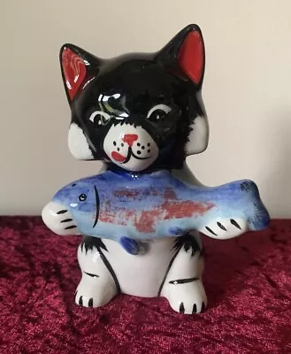 Buy Lorna Bailey Pikey Cat - Signed To Side - 13cm Tall Approximately 10 Cm Wide. • 45£