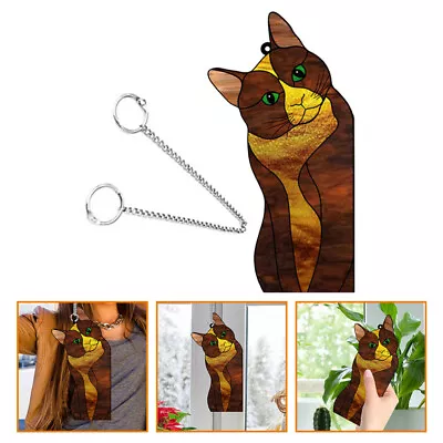Buy Stained Glass Cat Memorial Suncatcher Decoration • 8.55£