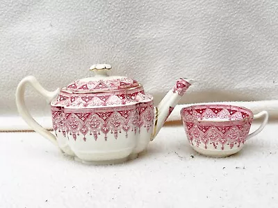 Buy Antique Pink Spode Victorian Teapot And Cup From Teaset • 29.99£