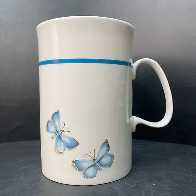 Buy Dunoon Bug Mugs Blue Butterflies Small Fine Bone China Mug Cherry Denman England • 19.95£