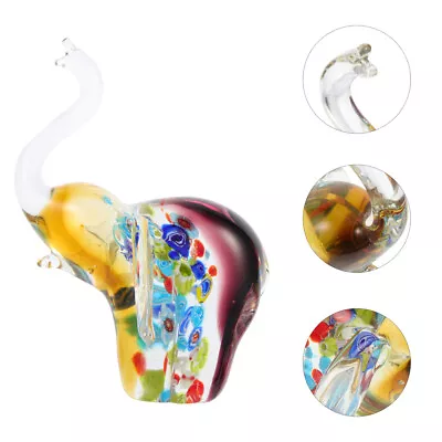 Buy  Elephant Ornaments Glass Office Tabletop Cake Decorating Delicate Statue • 46.48£