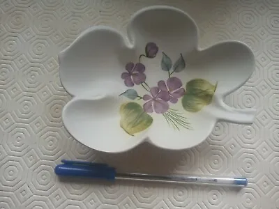 Buy HAND PAINTED CLOVER LEAF SHALLOW DISH, By RADFORD, ENGLAND, Perfect Condition • 8£