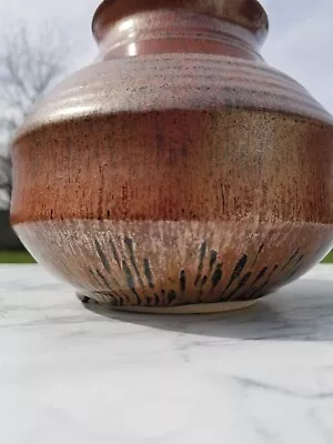 Buy Art Pottery Vase Cox Metallic Copper Drip Glaze 6  Signed Handmade Studio  • 32.66£
