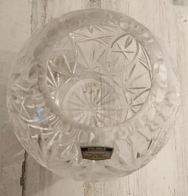 Buy VTG POLONIA Crystal Clear Globe Bowl Cut Elegant Glass 6.5 Poland • 42.58£
