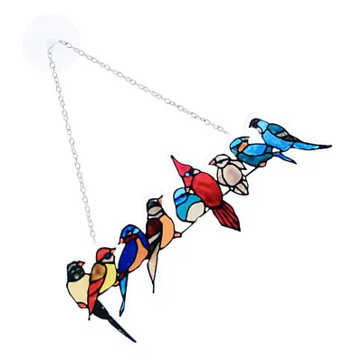 Buy 1Pc Hummingbird Window Hangings Tropical Birds Stained Glass Bird Stained • 7.89£