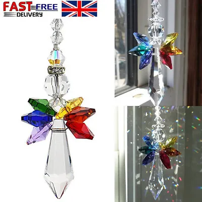 Buy Rainbow Angel Crystal Pendant Suncatcher Beads Window Hanging Decor  Ornament  • 3.99£