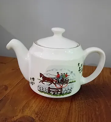 Buy Carrigaline Pottery - Vintage Teapot - Cork Ireland - Wagon And Horse Design • 18.99£