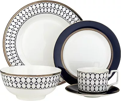 Buy Bone China Porcelain Dinnerware Set, Elegant Dinner Set, Service For 4. • 175.51£