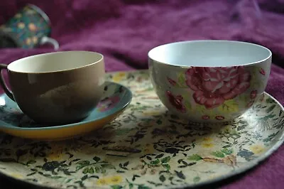 Buy Pip Floral Bowl/ Joules Saucer/Branksome China Teacup 1950s • 8.50£