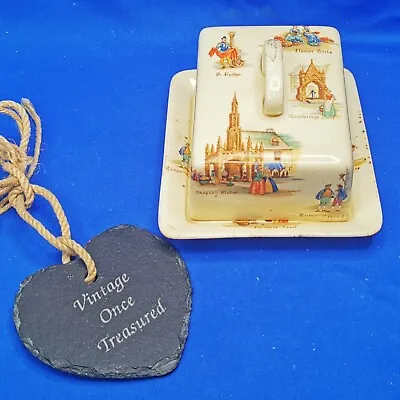 Buy ROYAL WINTON Grimwades OLD ENGLISH MARKETS Lidded Cheese / Butter Dish 1950s GC • 12.92£