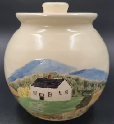 Buy Old Fort NC John Garrou Handmade Pottery Cookie Jar Cova Moody Painted 1982 • 72.38£