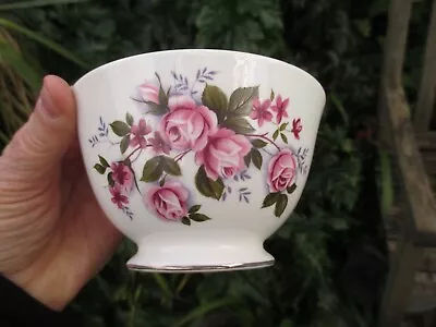 Buy Queen Anne English Bone China Pink Roses Sugar Bowl  • 6£