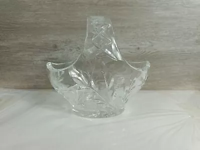 Buy Bohemian Hand Cut Lead Crystal Glass Bridal Basket Vase Pinwheel Hobstar • 14£