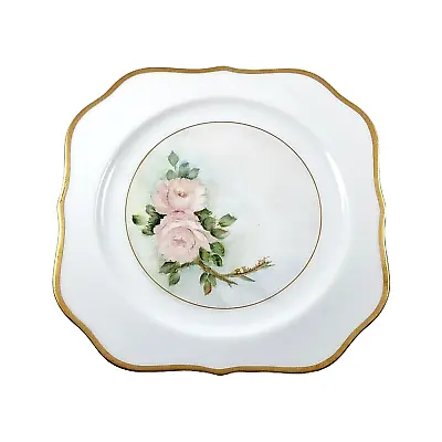 Buy Antique Noritake Luncheon Plate Goldray Rose Floral White Gold Trim Vintage 8  • 20.37£