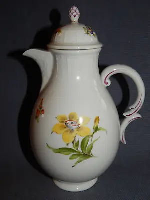 Buy Antique Vintage Nymphenburg Germany Porcelain Coffee Pot ~ Hand Painted Flowers • 44.99£