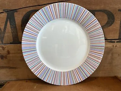 Buy Vintage Laura Ashley Dinnerware Kaleidoscope Stripe 10.5  Dinner Plate #3 • 13.78£