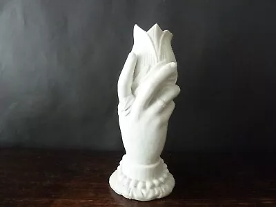 Buy Antique Victorian Figural Hand Holding Vase Parian Ware Bisque H21cm DAMAGE • 97£