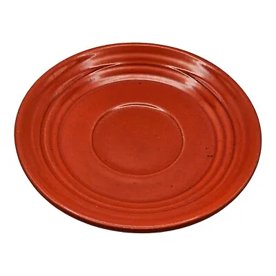 Buy Vintage Bauer Pottery Ring Ware Orange Saucer 2000 Los Angeles • 10.58£