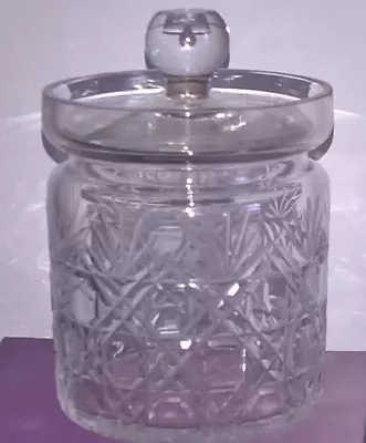 Buy Cut Glass Jam Pot/preserve Jar With Provision For Spoon In Lid • 8.25£