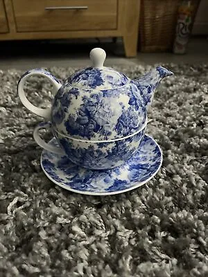 Buy Maxwell & Williams Tea For One Set - Antique Blue Fine Bone China 2002 Vintage • 13£