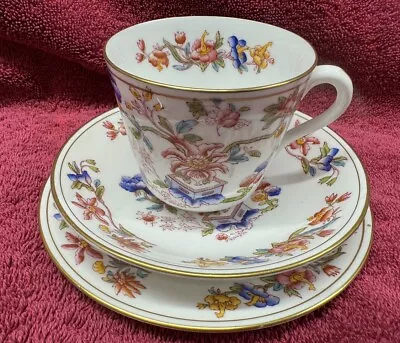 Buy Aynsley Rare China Floral Famille Rose Type Pattern Trio With Gold Trim • 9.95£