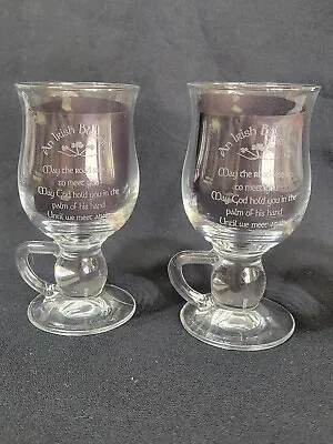 Buy Galway Irish Crystal Irish Blessing 10 Oz. Latte Glasses. NIB. 6  Tall.  • 23.98£