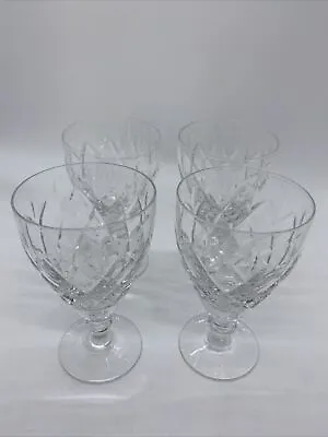 Buy 4 X WEBB CORBETT  ROYAL DOULTON ROLLESTON PATTERN SMALL WINE/ PORT GLASSES.SET#1 • 10£