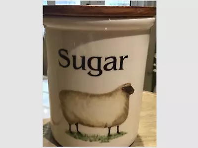 Buy English Pottery Cloverleaf Sheep Motif Sugar Jar Earthenware With Lid • 12.99£