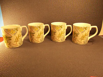 Buy Royal Doulton Dinnerware Wildflowers Pattern Set Of 4 Mugs 3 5/8  Tall (seconds) • 18.99£