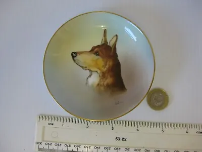 Buy Rare Vintage Minton China England Signed L Wood Hand Painted Dog Corgi Dish • 19.99£