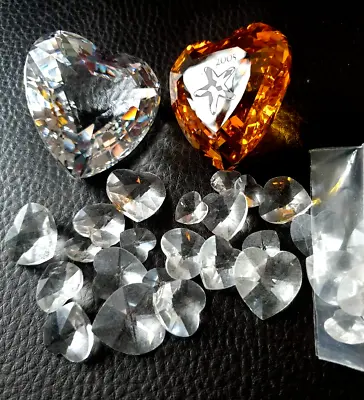 Buy Swarovski Two Hearts Boxed And A Bag Of Small Hearts All In Excellent Condition • 34£