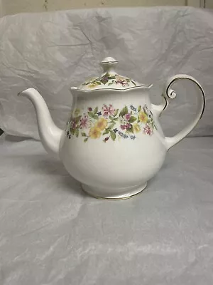 Buy Pretty Vintage Colclough Bone China Floral Hedgerow Pattern Teapot • 35£