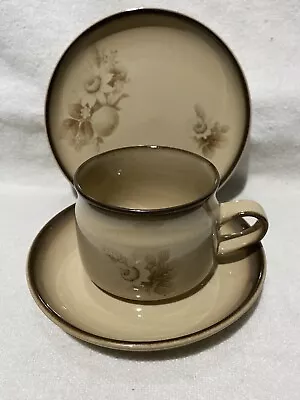 Buy DENBY Fine Stoneware Memories/Images Handcrafted Trio Cup Saucer & Sideplate • 4.99£