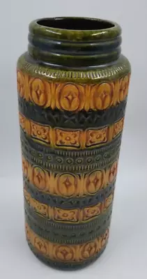 Buy Vintage Scheurich Keramik 1970's West Germany 289-41 Lava Floor Vase Green • 19.99£