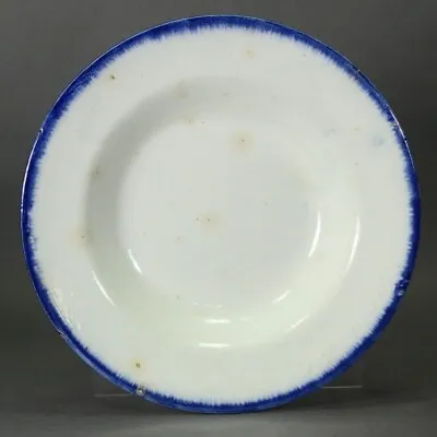 Buy = 18th C. Pearlware Plate Blue Feather Edge Leeds Liverpool Staffordshire, 9  • 90.26£