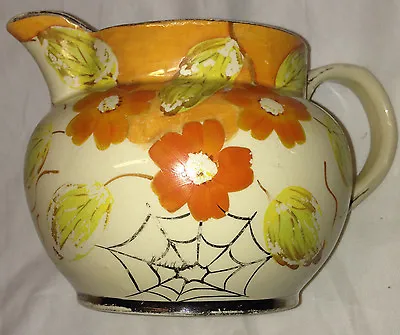 Buy Arthur Wood 3123 Jug Pitcher Orange Flowers Floral Spider's Web Autumn England • 47.43£